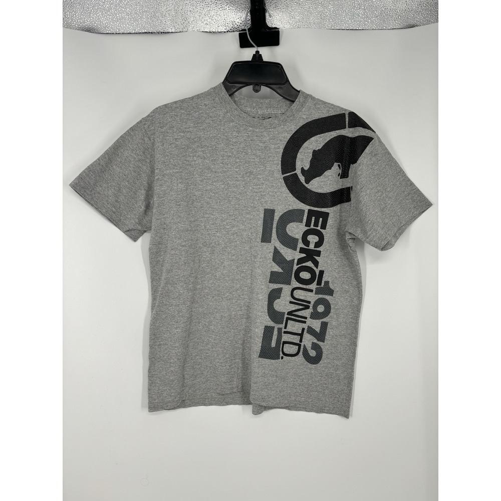 Ecko Unltd Y2K Graphic Tee Short Sleeve Vintage Skater Rhino Logo Mens Medium